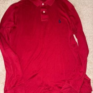 Polo by Ralph Lauren Red Long-Sleeve Polo Shirt